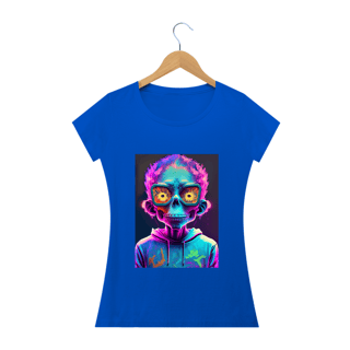 Nome do produto Camiseta Baby Long Caveira Transcendente Alucinógena Colection