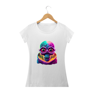 Nome do produto Camiseta Baby Long Caveira Alienígena Alucinógena Colection