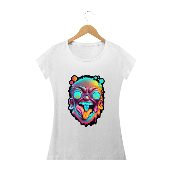 Camiseta Baby Long Linguagem Alucinógena Colection