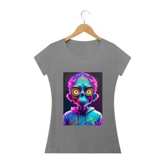 Nome do produto Camiseta Baby Long Caveira Transcendente Alucinógena Colection