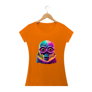 Nome do produto Camiseta Baby Long Caveira Alienígena Alucinógena Colection
