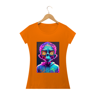 Nome do produto Camiseta Baby Long Caveira Transcendente Alucinógena Colection