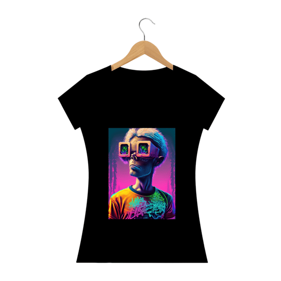 Camiseta Baby Long Óculos da Vida Alucinógena Colection