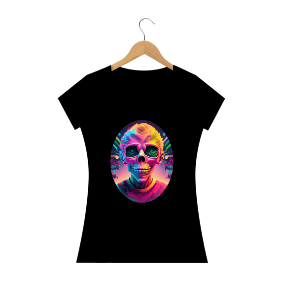 Camiseta Baby Long Face da Felicidade Alucinógena Colection