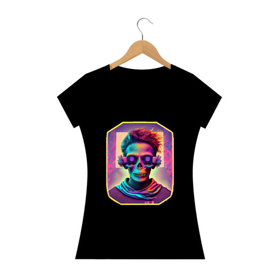 Camiseta Baby Long Psico Cyber Alucinógena Colection