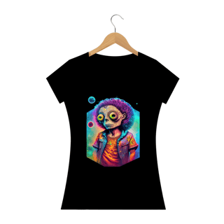 Camiseta Baby Long Universo e Nós Alucinógena Colection
