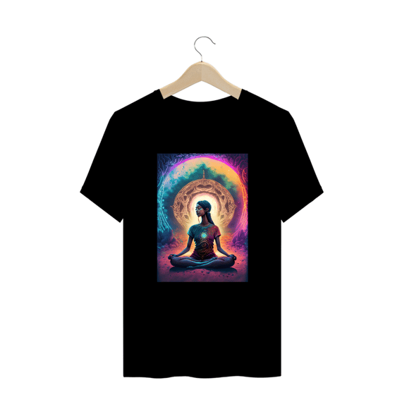 Camiseta Oversized Meditar e Evoluir Alucinógena Colection