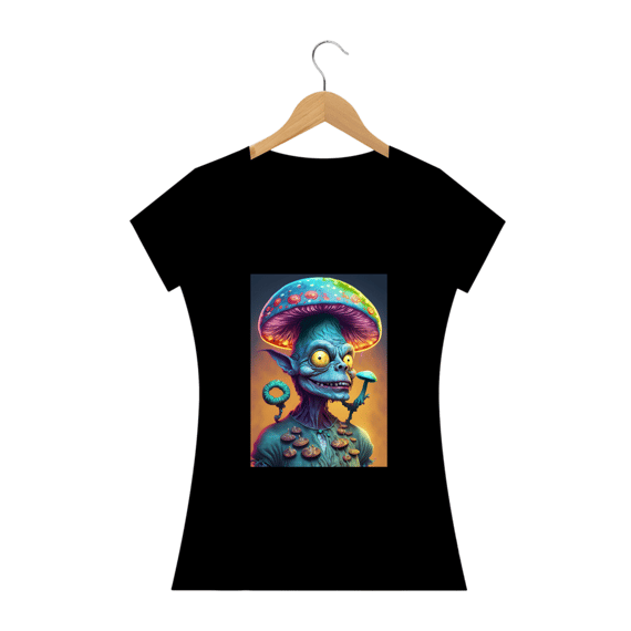 Camiseta Baby Long Cogumelolelos Alucinógena Colection