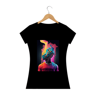 Nome do produto Camiseta Baby Long Nem Bateu Alucinógena Colection