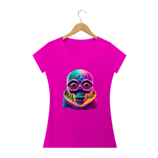 Nome do produto Camiseta Baby Long Caveira Alienígena Alucinógena Colection