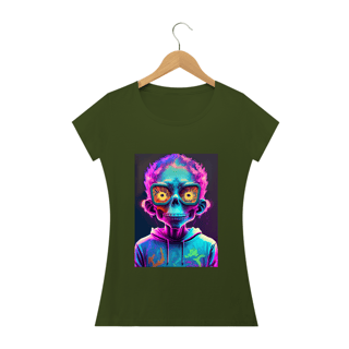 Nome do produto Camiseta Baby Long Caveira Transcendente Alucinógena Colection