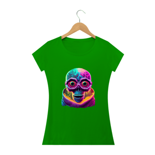 Nome do produto Camiseta Baby Long Caveira Alienígena Alucinógena Colection