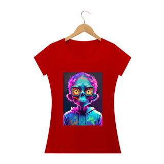 Nome do produto Camiseta Baby Long Caveira Transcendente Alucinógena Colection