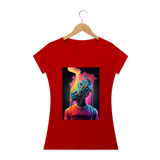Nome do produto Camiseta Baby Long Nem Bateu Alucinógena Colection