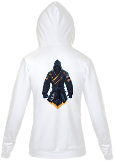 Nome do produto moletom com ziper estampa GUERREIRO JIU JITSU