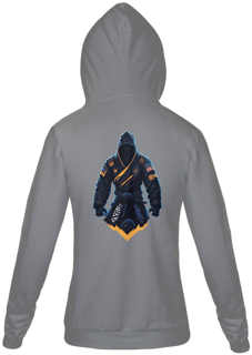 Nome do produto moletom com ziper estampa GUERREIRO JIU JITSU