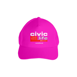 Nome do produto Boné Civic Si Life - Preto,  Vermelho, Rosa