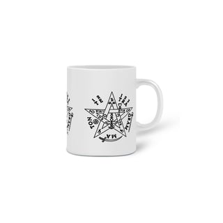 Nome do produto caneca - Pentagrama de Salomão 
