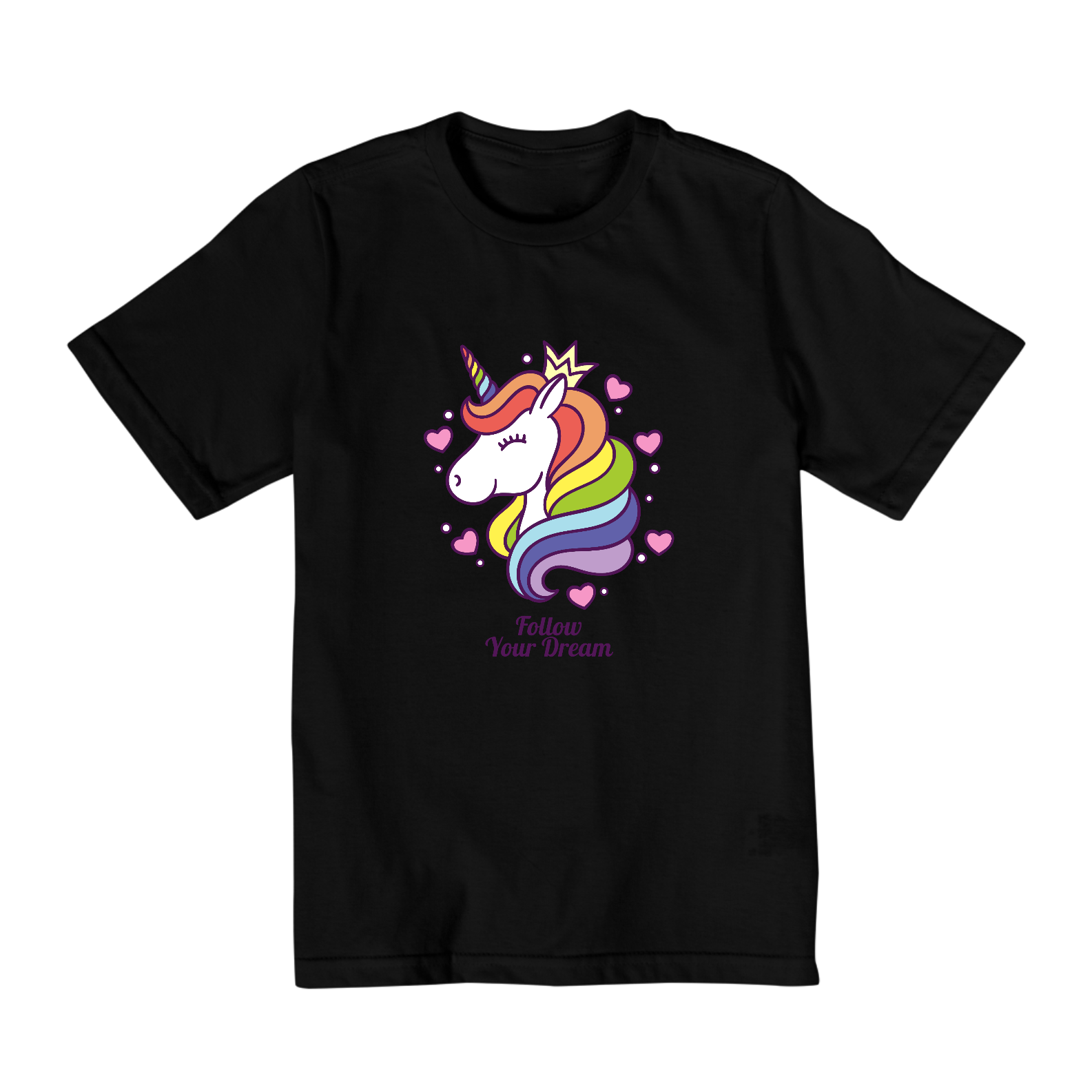 Camisa Feminina Infantil Unicornio