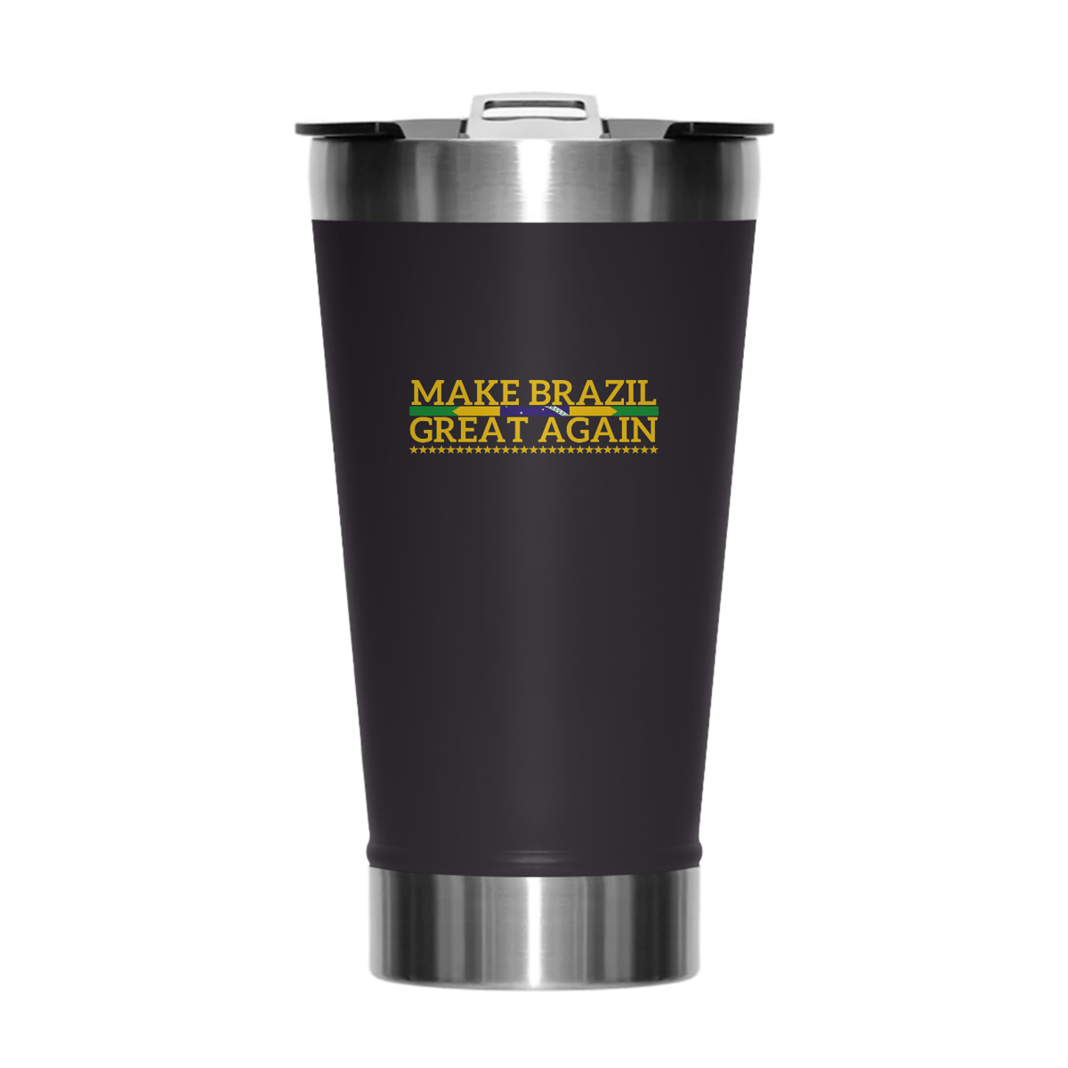 Nome do produto: Copo térmico Make Brazil Great Again Preto