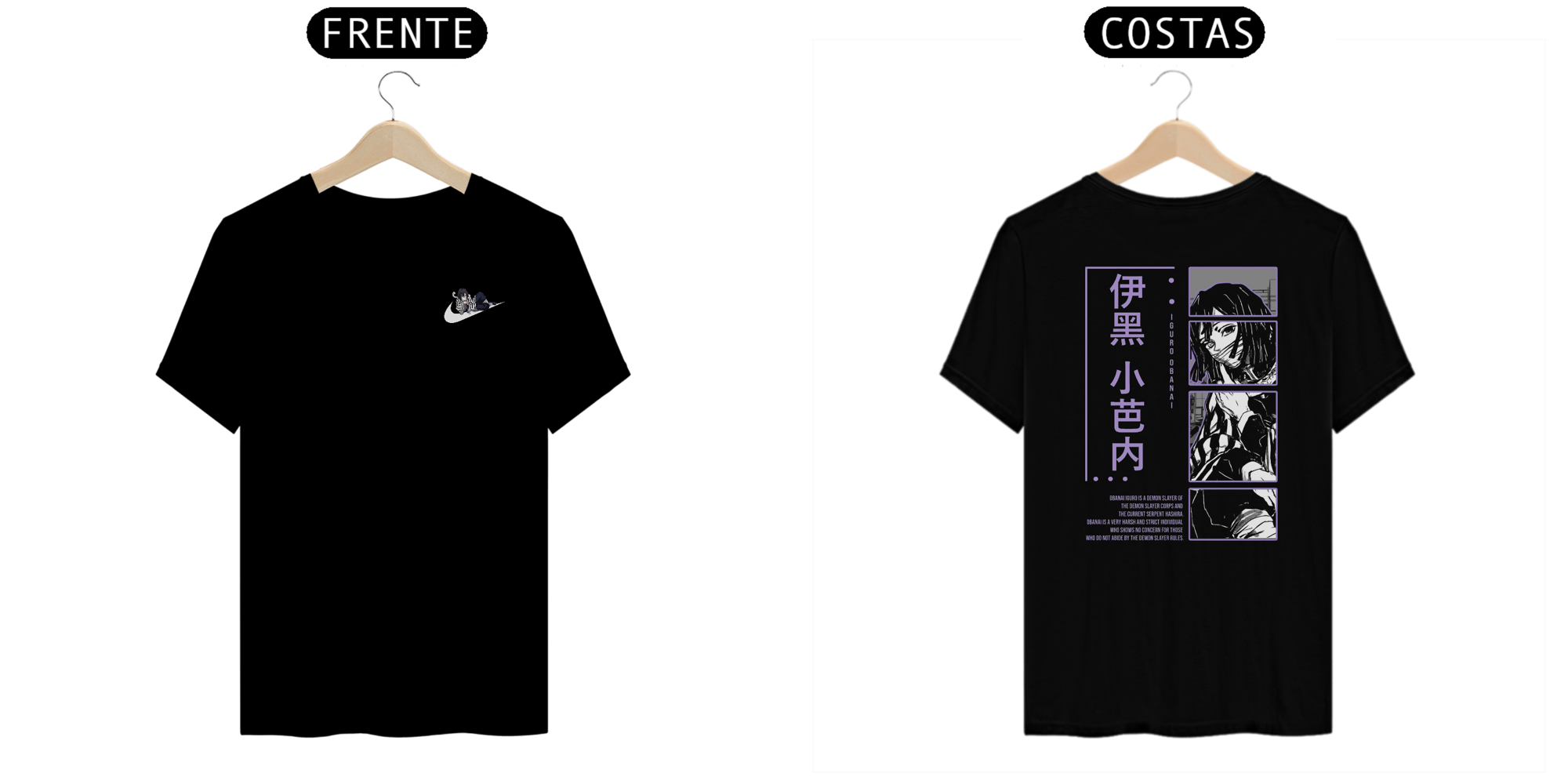 T-shirt Anime Obanai iguro Kimetsu no yaiba