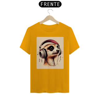 Nome do produto Camiseta - Suricato com fones (02)