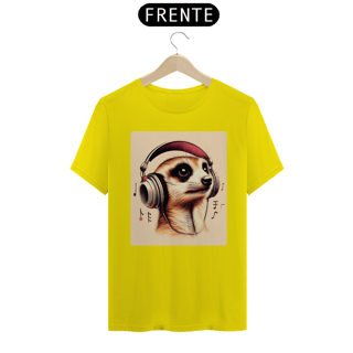 Nome do produto Camiseta - Suricato com fones (02)