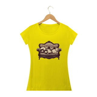 Nome do produto Camiseta - Gatos dormindo no sofá (01)