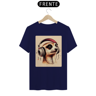 Nome do produto Camiseta - Suricato com fones (02)