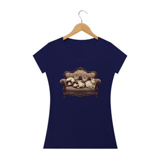 Nome do produto Camiseta - Gatos dormindo no sofá (01)