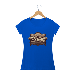 Nome do produto Camiseta - Gatos dormindo no sofá (01)