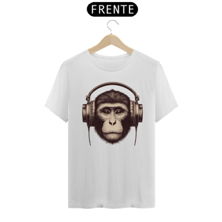 Nome do produto Camiseta - Macaco com fones (02)