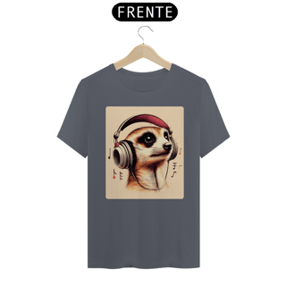 Nome do produto Camiseta - Suricato com fones (02)