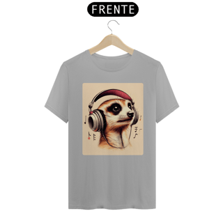 Nome do produto Camiseta - Suricato com fones (02)