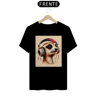 Nome do produto Camiseta - Suricato com fones (02)