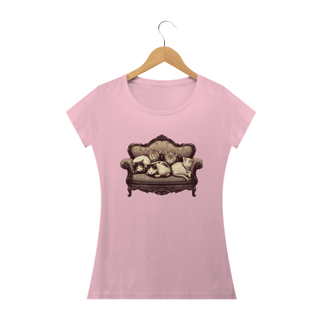 Nome do produto Camiseta - Gatos dormindo no sofá (01)