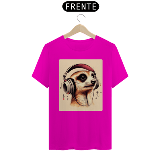 Nome do produto Camiseta - Suricato com fones (02)