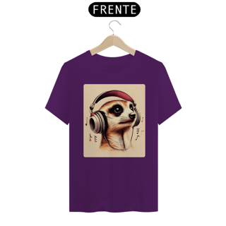 Nome do produto Camiseta - Suricato com fones (02)