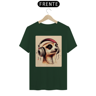 Nome do produto Camiseta - Suricato com fones (02)