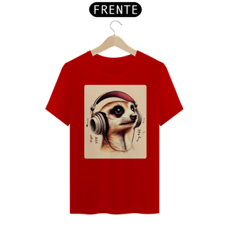 Nome do produto Camiseta - Suricato com fones (02)