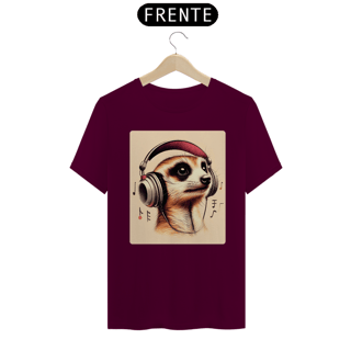 Nome do produto Camiseta - Suricato com fones (02)