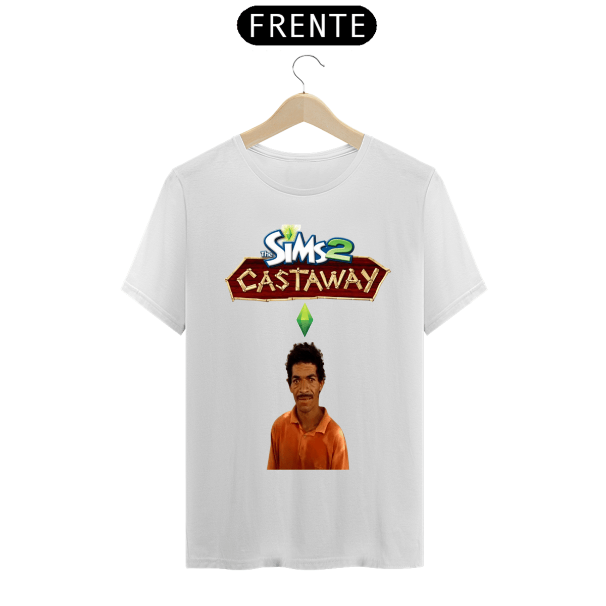 Nome do produto: CAMISETA THE SIMS 2 CASTAWAY GALO CEGO