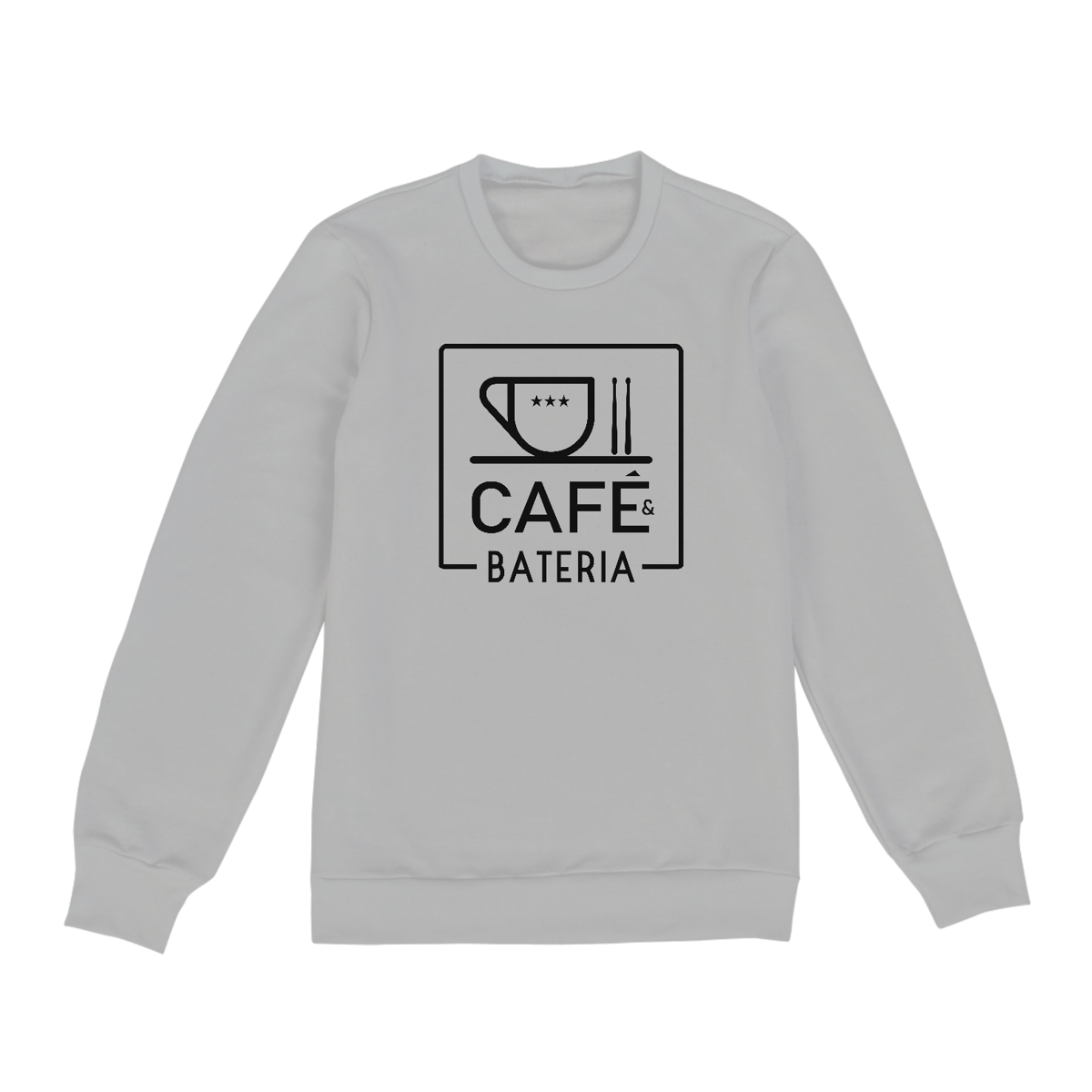 Nome do produto: Moletom Fechado Café & Bateria - Cor Cinza