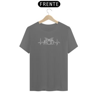 Camiseta Estonada Bateria Cardíaca - Cor Cinza