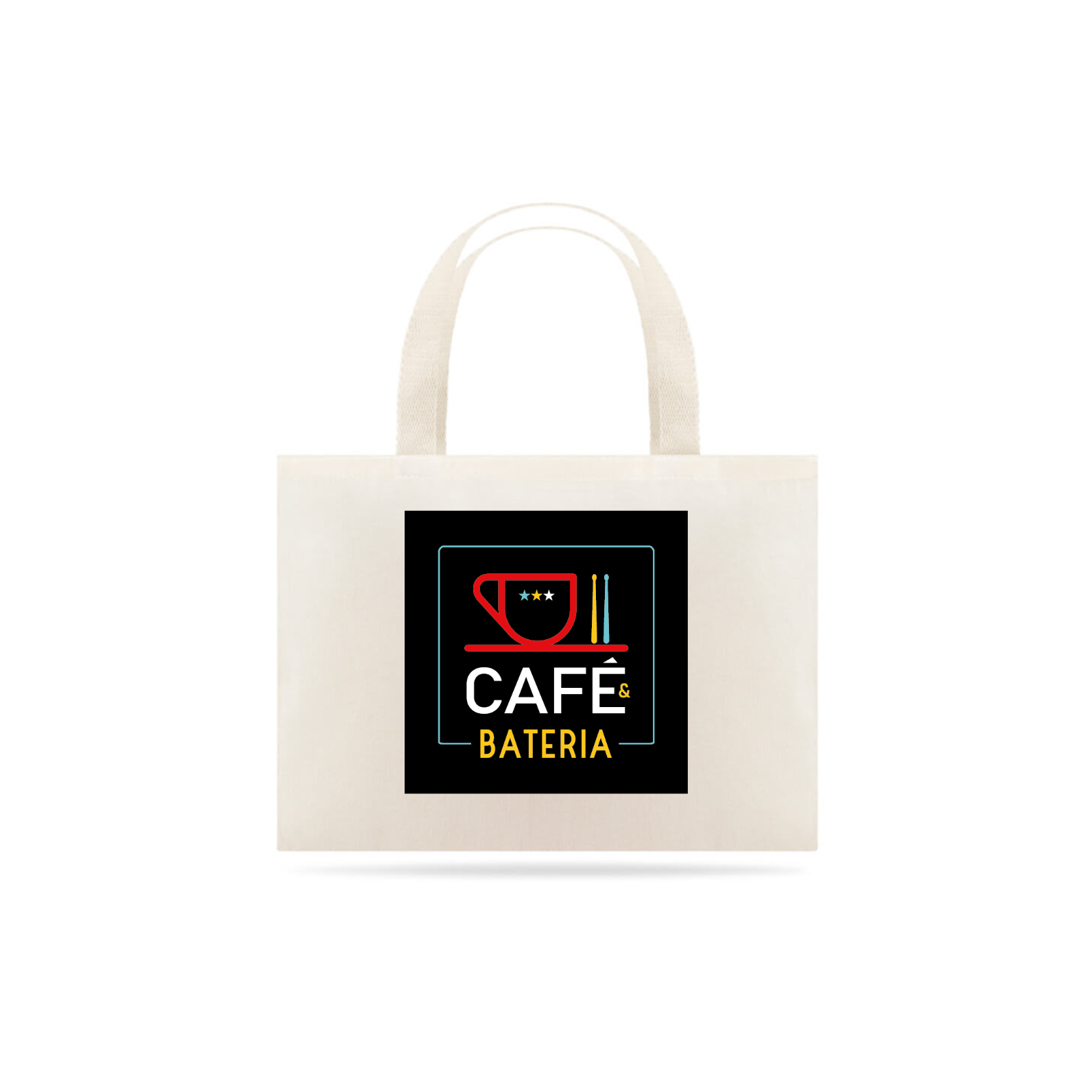 Eco Bag Café & Bateria - Estampa Colorida