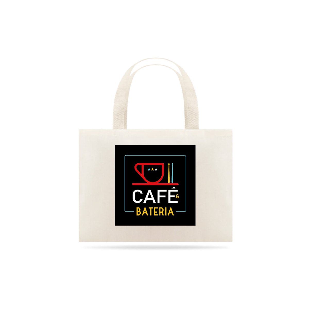 Nome do produto: Eco Bag Café & Bateria - Estampa Colorida