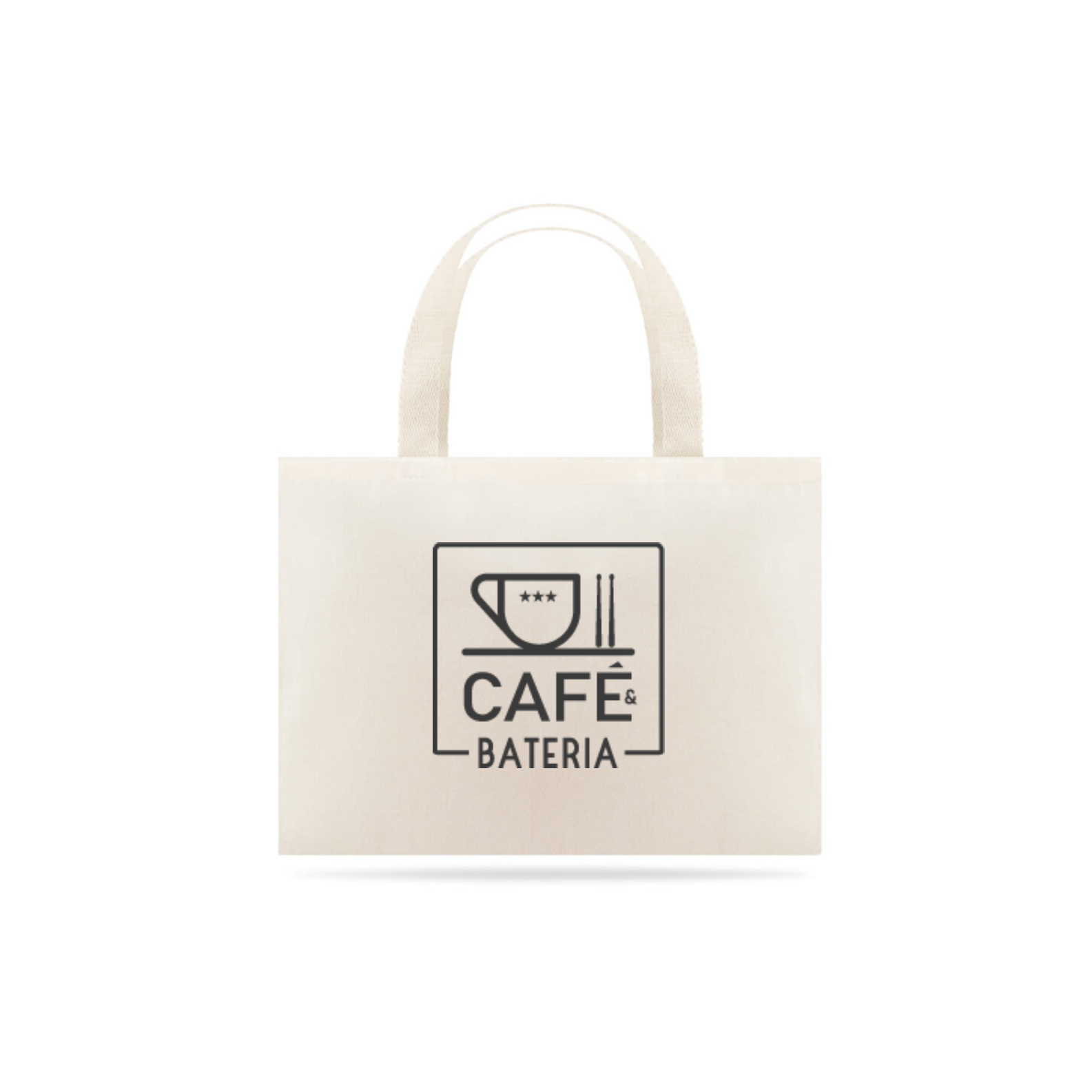 Eco Bag Café & Bateria - Estampa Preta