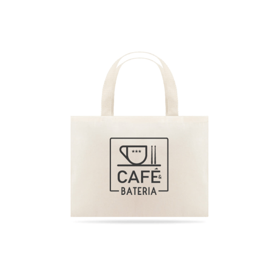 Eco Bag Café & Bateria - Estampa Preta