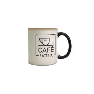 Nome do produto Caneca Mágica Café & Bateria - Estampa Preta