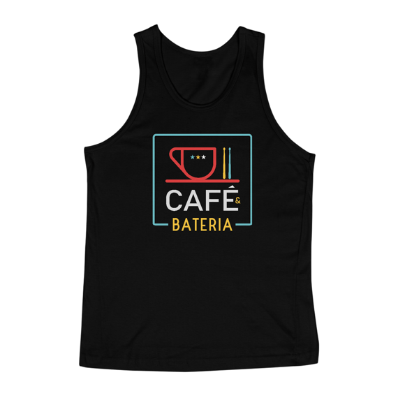 Regata Clássica Café & Bateria - Cor Preta